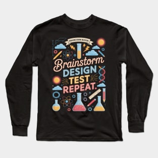Brainstorm Design Test Repeat Stem Student Stem Teacher Long Sleeve T-Shirt